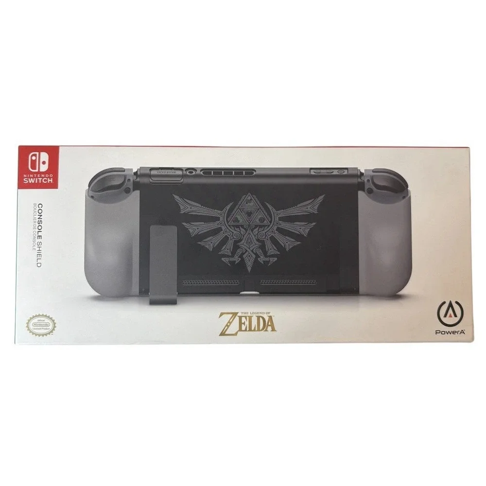 NIB PowerA Console Shield for Nintendo Switch - Silver Hyrule Crest - Zelda